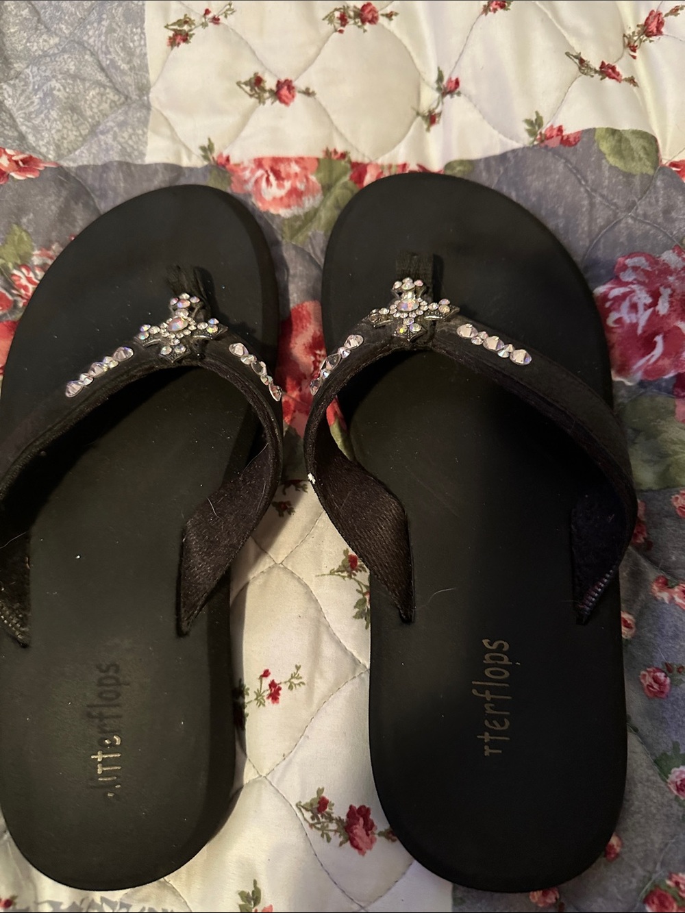 Women’s Black Glitterflops Crystal Embellished Glitterflops